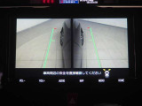パノラミックビューモニター、左右フロントカメラモード。