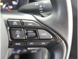 ステアリングスイッチ付き。前方から目を離すことなく操作することが可能です。