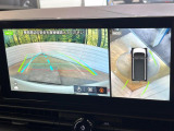 【アラウンドビューモニター】専用のカメラにより、上から見下ろしたような視点で360度クルマの周囲を確認することができます☆死角部分も確認しやすく、狭い場所での切り返しや駐車もスムーズに行えます。