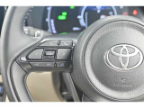 ステアリングスイッチ付き。前方から目を離すことなく操作することが可能です。
