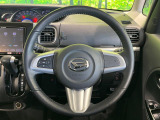 【純正革巻きステアリング】上質な革を使用することで、手にしっかり馴染みとても運転しやすいハンドルです♪