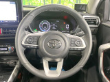 【純正革巻きステアリング】上質な革を使用することで、手にしっかり馴染みとても運転しやすいハンドルです♪