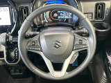 【純正革巻きステアリング】上質な革を使用することで、手にしっかり馴染みとても運転しやすいハンドルです♪