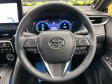 【純正革巻きステアリング】上質な革を使用することで、手にしっかり馴染みとても運転しやすいハンドルです♪