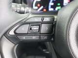 ステアリングスイッチ付き。前方から目を離すことなく操作することが可能です。