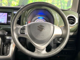 【純正革巻きステアリング】上質な革を使用することで、手にしっかり馴染みとても運転しやすいハンドルです♪