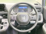 【純正革巻きステアリング】上質な革を使用することで、手にしっかり馴染みとても運転しやすいハンドルです♪
