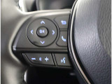 ステアリングスイッチ付き。前方から目を離すことなく操作することが可能です。