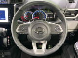 【純正革巻きステアリング】上質な革を使用することで、手にしっかり馴染みとても運転しやすいハンドルです♪
