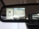 バックミラーにも、バックモニタ映し出されます。