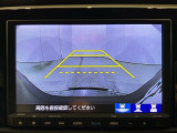 リアカメラ付で、後方をナビ画面で確認。車庫入れも安心です。もちろん、バックギアと連動しています。