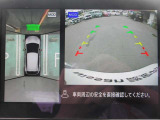 ナビ画面にアラウンドビュ-モニタ-の映像を映し出しています。  狭い場所での車庫入れをサポ-トしてくれる便利アイテムです。