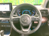 【純正革巻きステアリング】上質な革を使用することで、手にしっかり馴染みとても運転しやすいハンドルです♪