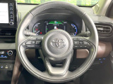 【純正革巻きステアリング】上質な革を使用することで、手にしっかり馴染みとても運転しやすいハンドルです♪