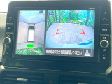 【アラウンドビューモニター】専用のカメラにより、上から見下ろしたような視点で360度クルマの周囲を確認することができます☆死角部分も確認しやすく、狭い場所での切り返しや駐車もスムーズに行えます。
