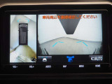 パノラミックビューモニター、フロントカメラモード。