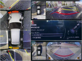 感度の良いパーキングセンサーは360ビューと連動。アニメの車のゼンリンはステアリング連動して動くのでハンドルを切っている向きも把握できます。