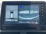 クルマを空から見たような映像が映る、アラウンドビューモニターで、車両周辺の安全確認も一目できます!小さなお子様や障害物も確認できるので、運転のしやすさだけでなく事故防止にも役立ち安心して駐車できます♪