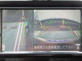 ナビ画面にアラウンドビュ-モニタ-の映像を映し出しています。  狭い場所での車庫入れをサポ-トしてくれる便利アイテムです。
