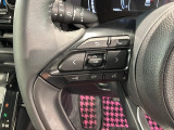 ステアリングにオーディオ操作スイッチが付いています。オーディオ画面に直接タッチしなくても操作が出来ますので、運転に集中できます。