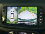 【アラウンドビューモニター】専用のカメラにより、上から見下ろしたような視点で360度クルマの周囲を確認することができます☆死角部分も確認しやすく、狭い場所での切り返しや駐車もスムーズに行えます。
