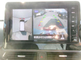 アラウンドビュ-モニタ-装備。上から見下ろしているような映像が表示されるので、車庫入れ時にも安心です!確認しずらい障害物等も視認しやすいですね^^