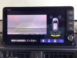 便利な3ビュー切り替え、ガイド線表示付きのバックカメラです。後退時、後方の視界をサポートします