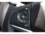 ハンドル左部分にはオーディオコントロールスイッチがついています。運転中も視線をそらさずにオーディオ操作ができ安心です!