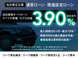 月々の支出を抑えつつ、憧れのクルマと暮らしを今すぐ実現。当社提携ローンなら、実質年率 3.90% の固定金利型ローンをご利用いただけます。当社取り扱いの中古車全車種でご利用可能です