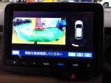 バックカメラの画像です。ガイドラインがスムースな車庫入れをサポートいたします。車庫入れの安心感がアップしますね。