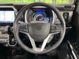 【純正革巻きステアリング】上質な革を使用することで、手にしっかり馴染みとても運転しやすいハンドルです♪