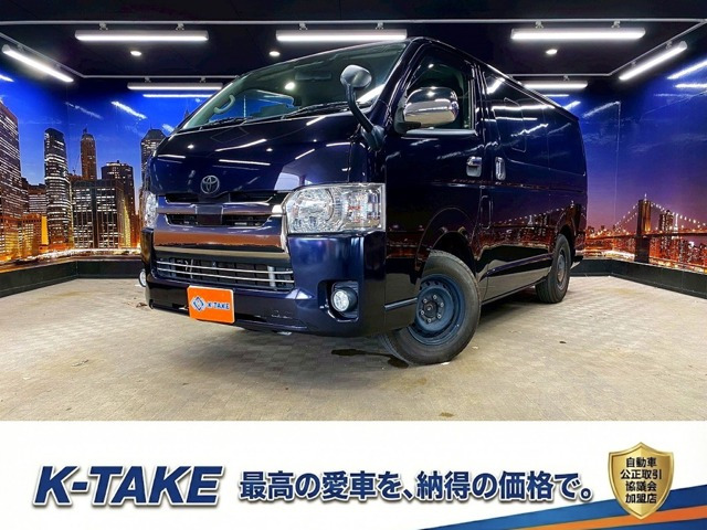 レジアスエース 2.0 スーパーGL ダークプライム ロング 禁煙車 後期 黒半革 純正ナビ...