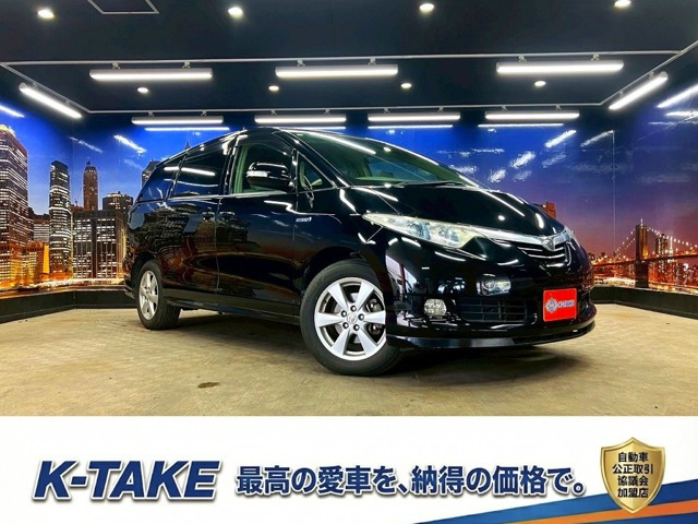 エスティマハイブリッド 2.4 X 4WD 禁煙車 4WD フルエアロ 両側パワスラ ETC