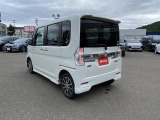 ダイハツ タント カスタムX トップエディションSAⅡ 4WD/社外フルセグナビゲーション/バックモニター/ハーフレザーシート/助手席側電動スライドドア/プッシュスタート&スマートキー/リヤスポイラー