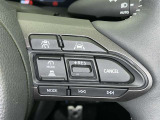 ステアリングスイッチ付き。前方から目を離すことなく操作することが可能です。