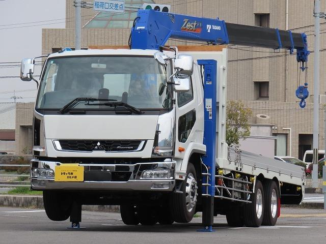 ファイター クレーン 9.7t 増トンワイド クレーン付ハイジャッキ 内寸-長648x幅234x高20