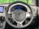 【純正革巻きステアリング】上質な革を使用することで、手にしっかり馴染みとても運転しやすいハンドルです♪