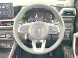 【純正革巻きステアリング】上質な革を使用することで、手にしっかり馴染みとても運転しやすいハンドルです♪