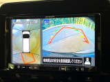 【アラウンドビューモニター】専用のカメラにより、上から見下ろしたような視点で360度クルマの周囲を確認することができます☆死角部分も確認しやすく、狭い場所での切り返しや駐車もスムーズに行えます。