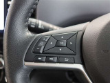 ステアリングスイッチ付き。前方から目を離すことなく操作することが可能です。