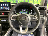 【純正革巻きステアリング】上質な革を使用することで、手にしっかり馴染みとても運転しやすいハンドルです♪