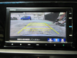 バックカメラの画像です。ガイドラインがスムースな車庫入れをサポートいたします。車庫入れの安心感がアップしますね。