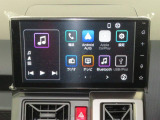 9インチスマホ連携ディスプレイオーディオです。パノラマカメラも付いて、ぐるり視界広がる安心感。左右の見えない路地から出る時もフロントカメラで見ることが出来るので交通事故防止に役立ちます。
