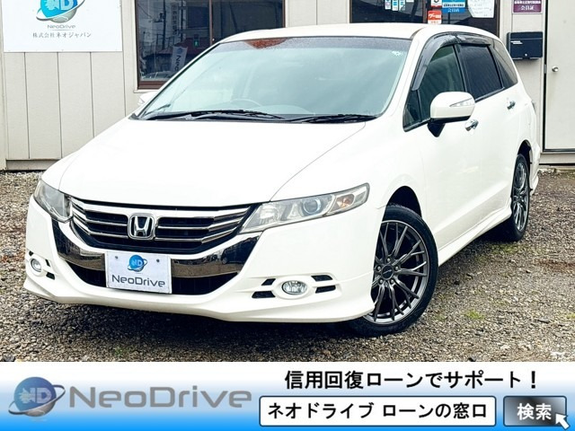 オデッセイ2.4 M エアロパッケージ 4WD本州仕入 1年保証 純正HDDナビ フルセグ