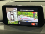 【360&deg;ビューモニター】専用のカメラにより、上から見下ろしたような視点で360度クルマの周囲を確認することができます☆死角部分も確認しやすく、狭い場所での切り返しや駐車もスムーズに行えます。