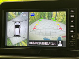 【アラウンドビューモニター】専用のカメラにより、上から見下ろしたような視点で360度クルマの周囲を確認することができます☆死角部分も確認しやすく、狭い場所での切り返しや駐車もスムーズに行えます。