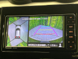 【アラウンドビューモニター】専用のカメラにより、上から見下ろしたような視点で360度クルマの周囲を確認することができます☆死角部分も確認しやすく、狭い場所での切り返しや駐車もスムーズに行えます。