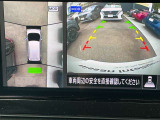 アラウンドビューモニターです。上空からお車の周りを見る感覚で表示されますので、車庫入れも簡単