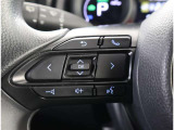 ステアリングスイッチ付き。前方から目を離すことなく操作することが可能です。