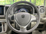 【純正革巻きステアリング】上質な革を使用することで、手にしっかり馴染みとても運転しやすいハンドルです♪